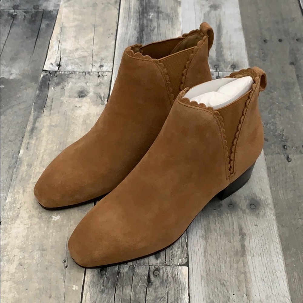 Toffee Dakota Scallop Boots by Talbots